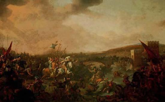 Johannes Lingelbach Battle of Milvian Bridge oil painting image